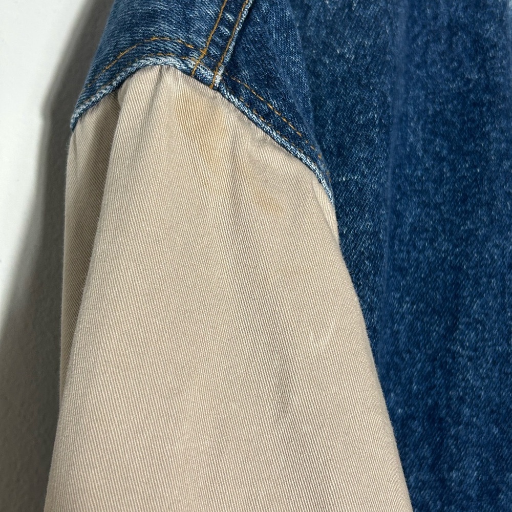 Vintage Basic Editions Size Large Denim Bomber Va… - image 3